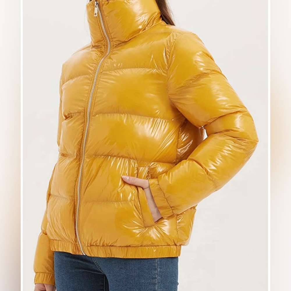Yellow, Lightweight Puff Jacket.